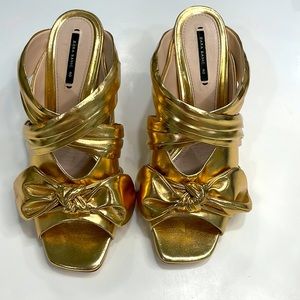 Gold Zara Stylish Heels sz 40